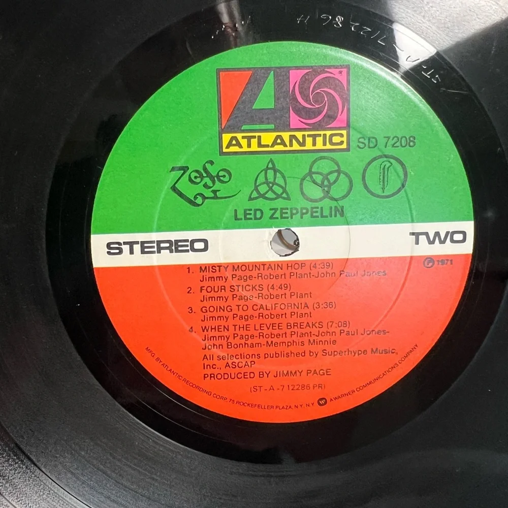 Vintage Led Zeppelin IV Vinyl LP Album - 1971 - Picture 7 of 7